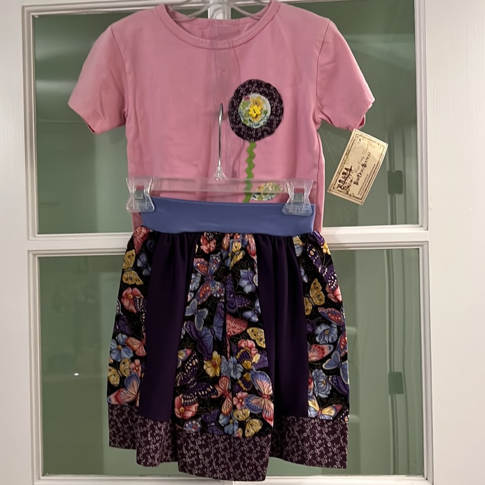 New Handmade Girl’s Size 3/4 Skirt and Redesigned T-shirt